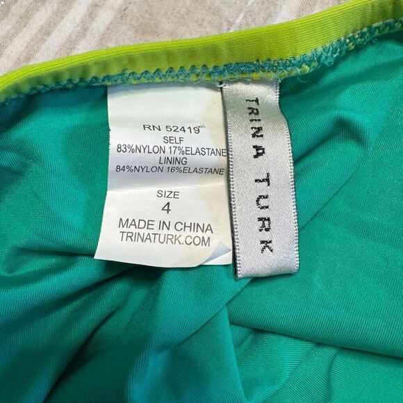 Trina Turk Hipster Bikini Bottom Emerald 4 - Picture 3 of 6